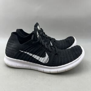 Nike Free RN Flyknit Running Shoes Women Size 6.5 Black Knit Comfort Sneakers